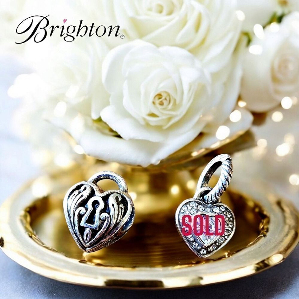 BRIGHTON Silver and Crystal Vintage Charms, $20 each!
